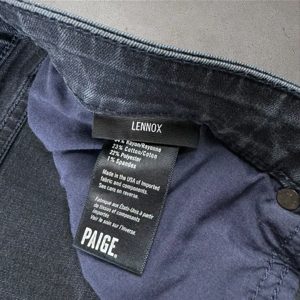 Paige Lennox Slim Fit Jeans‎ 40x32 Dark Wash USA Rayon Denim Pants EUC